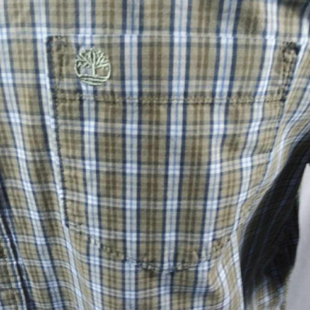 Timberlands Men's Size L Plaid Front Button Shirt - Picture 3 of 5